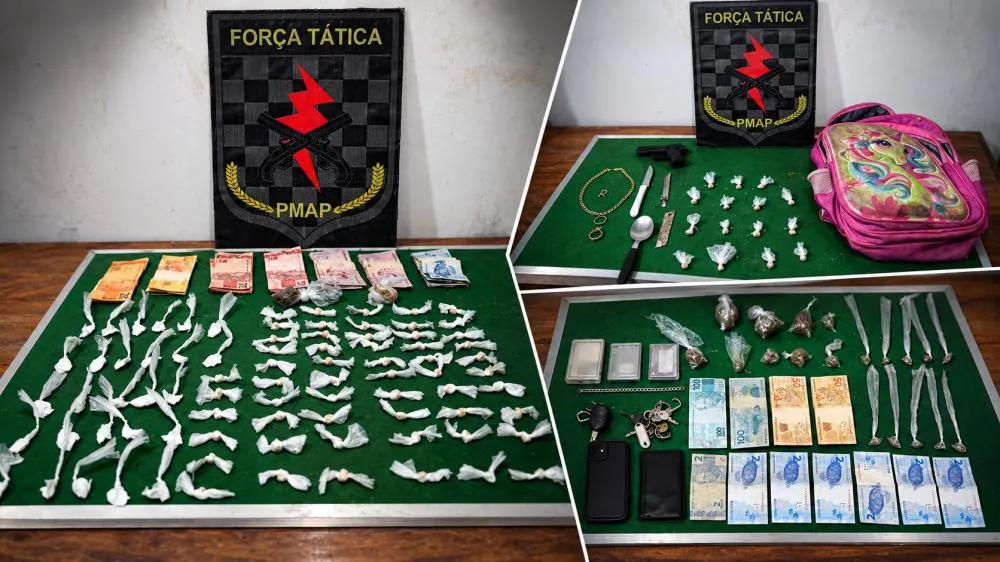 Força Tática prende três pessoas por tráfico de drogas durante o fim de semana em Macapá